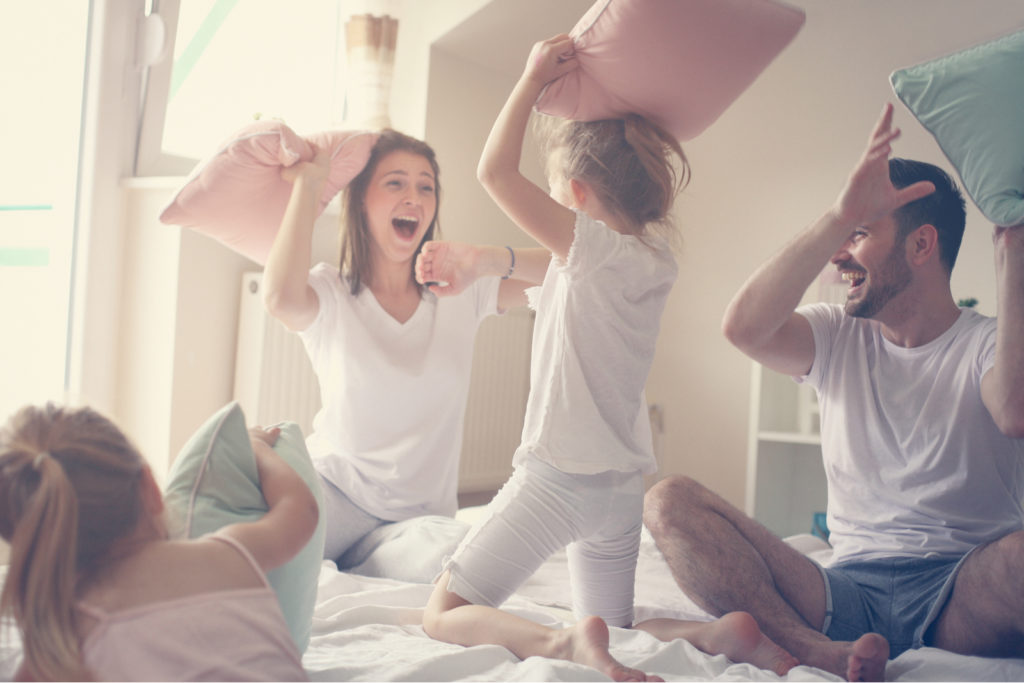 Family Packing Pillows For Moving