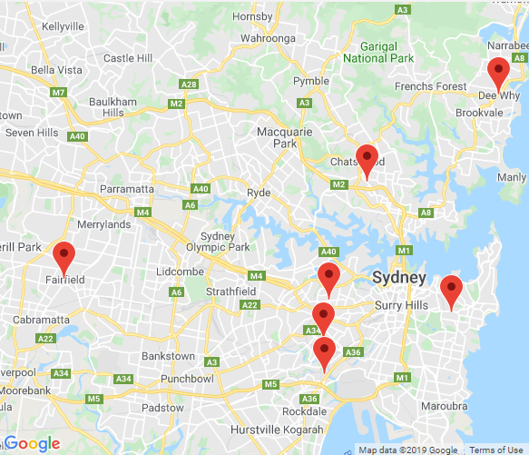 Sydney depot locations